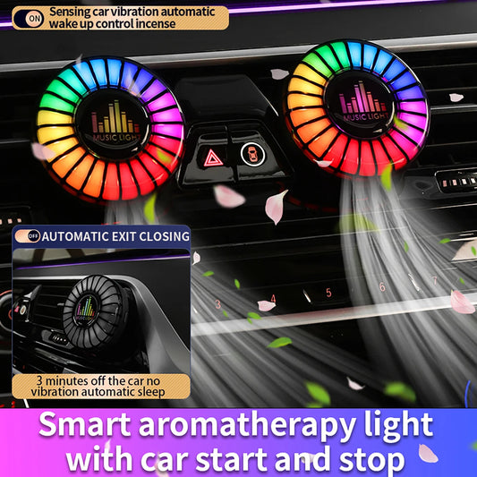 Lampada Ritmica Musicale Auto Deodorante Ambienti RGB LED Suono Controllo Musica Atmosfera Luci 256 Colori