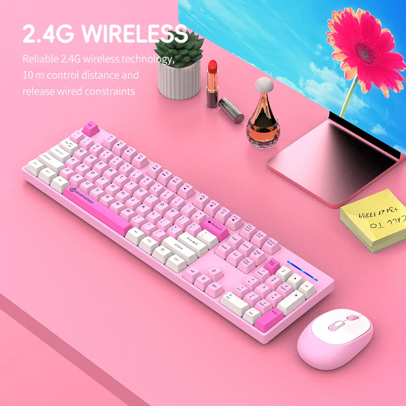 Set Tastiera E Mouse Wireless Per Gaming E Ufficio Compatibile Con Laptop E Desktop Accessori Per Ufficio Incluso