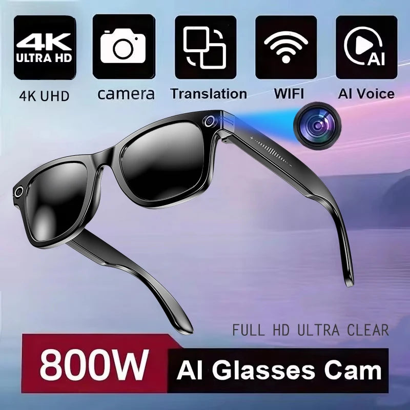 Anteprima Mondiale 2026 Occhiali Intelligenti AI Con Fotocamera 720P Bluetooth Chiamate Traduzione AI Assistente Vocale
