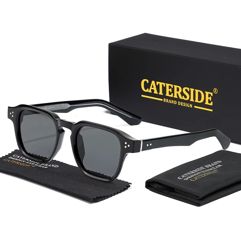 Occhiali Da Sole Quadrati Classici Unisex Da Uomo E Da Donna Di Lusso Con Inserto Centrale Temple Gradiente UV400