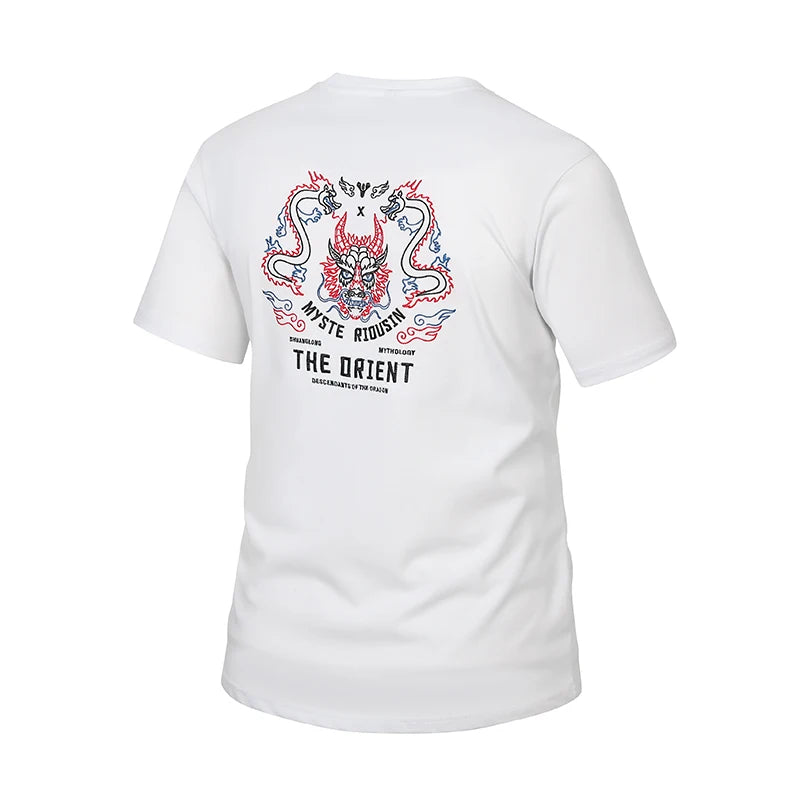 T Shirt Da Uomo Maniche Corte Con Ricamo 3D Estiva Traspirante Cotone Puro Di Alta Qualità