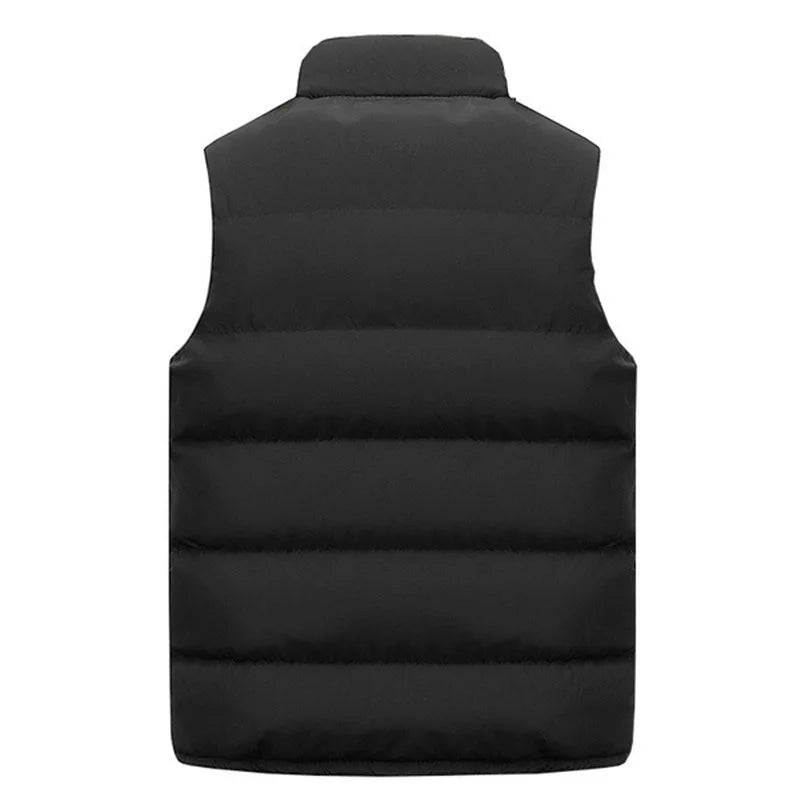 Gilet Imbottito Da Uomo Senza Maniche Invernale Con Cerniera Impermeabile Colletto Coreano Di Marca