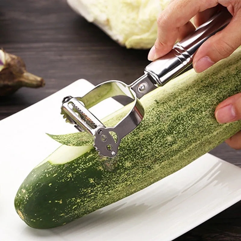 Pelapatate In Acciaio Inossidabile 2in1 Multifunzione Grattugia Per Carote E Frutta Utensili Da Cucina Pelador