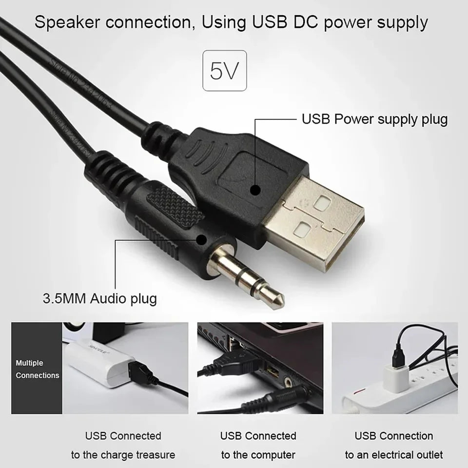 Nuovo Altoparlante Universale Per PC 3D Full Range Bar Stereo Bass Cannon Per Musica Computer Laptop Telefono TV USB