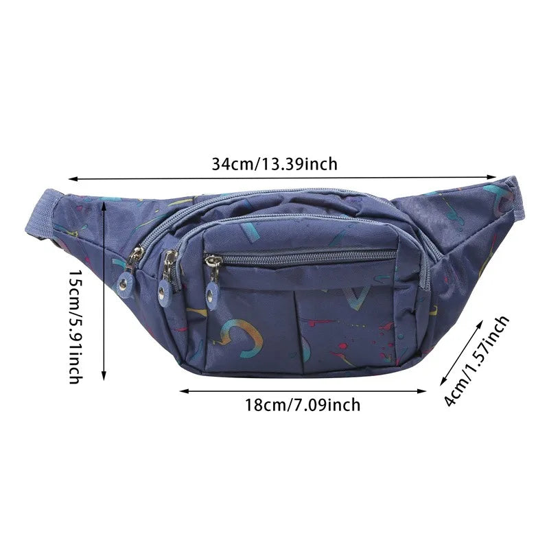 Marsupio da Donna Impermeabile in Tessuto Oxford Borsa a Cintura e Tracolla Borsa a Banana Moda Femminile