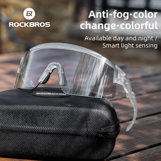 RockBros Occhiali Da Sole Da Ciclismo Ultraleggeri Unisex Con Protezione UV Fotocromatici Antivento Per MTB E Strada