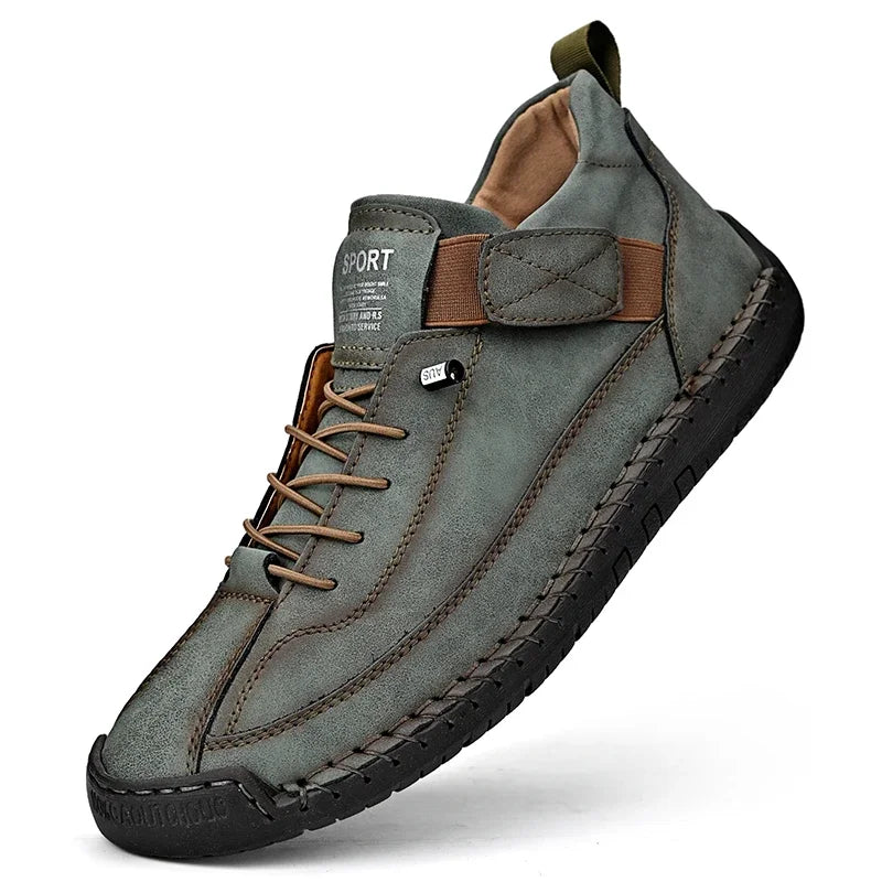 Scarpe In Pelle Cucite A Mano Uomo Scarpe Casual Da Passeggio Antiscivolo Leggere Esterno Taglia 47 48 Mocassini Slip On