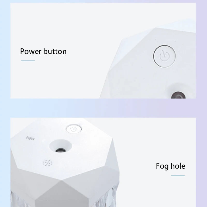 Umidificatore USB 400ML Diffusore Di Aromi Oli Essenziali Purificatore Nebbia RGB Luce Per Auto Casa E Camera Da Letto