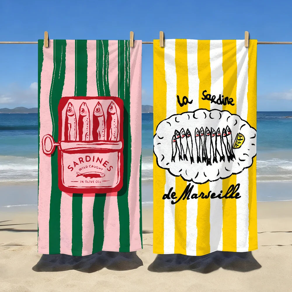 Asciugamano Quick Dry Colorato per Yoga Nuoto Fitness da Spiaggia Morbido e Vivace Design Mare per Sportivi