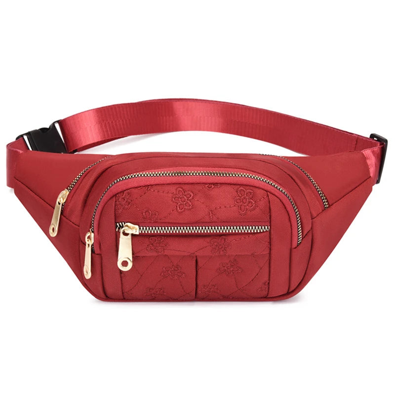 Marsupio da Donna Impermeabile in Tessuto Oxford Borsa a Cintura e Tracolla Borsa a Banana Moda Femminile