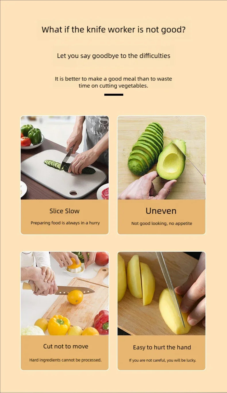Affettatrice Di Verdure Multifunzione Per Cucina Domestica Elettrica Con Trituratore Automatico