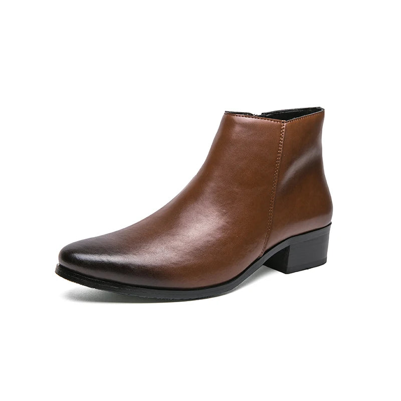 Stivaletti Chelsea Classici Da Uomo Neri In Pelle In Stile Britannico Con Zip Slip On Eleganti Alte