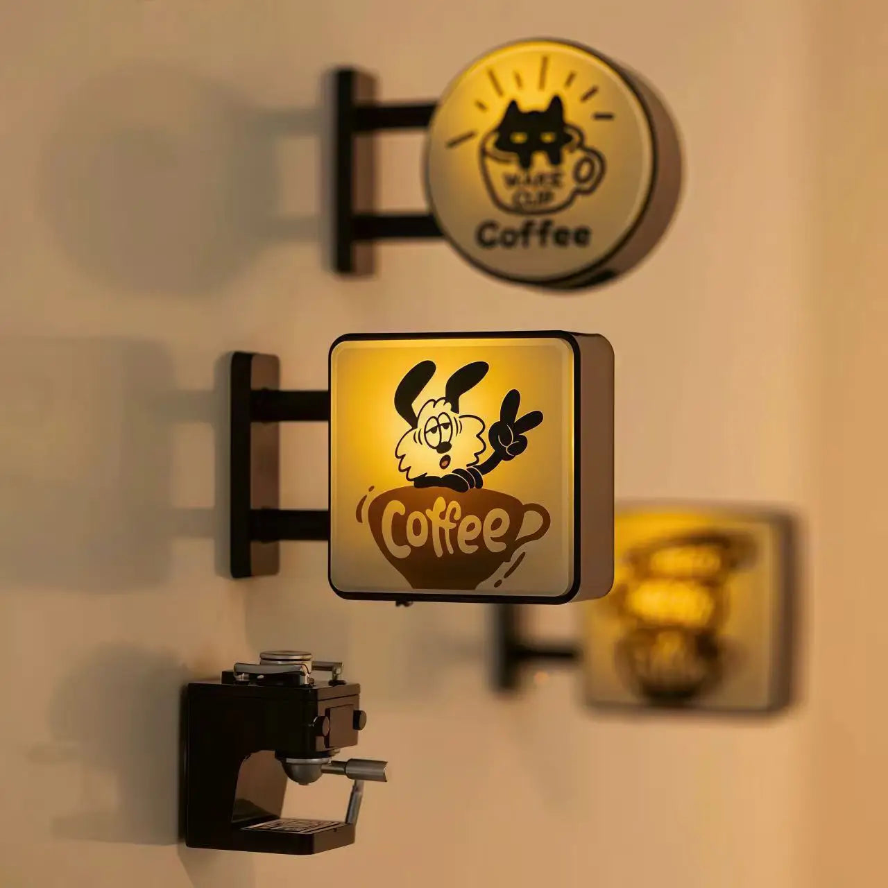 Magnete Per Frigorifero A LED Con Luce Per Bar E Caffetterie Decorazione Per Pannello Forato Insegna Illuminata Per Casa