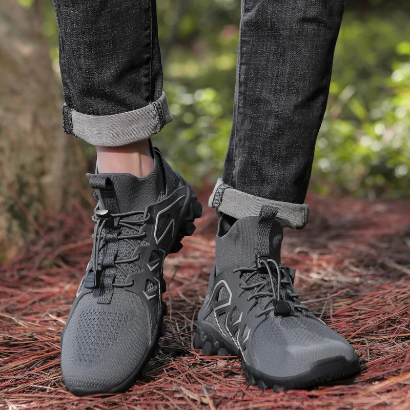 Scarpe Da Acqua Alte Uomo Ad Asciugatura Rapida Traspiranti In Mesh Antiscivolo Per Trekking E Arrampicata Slip On