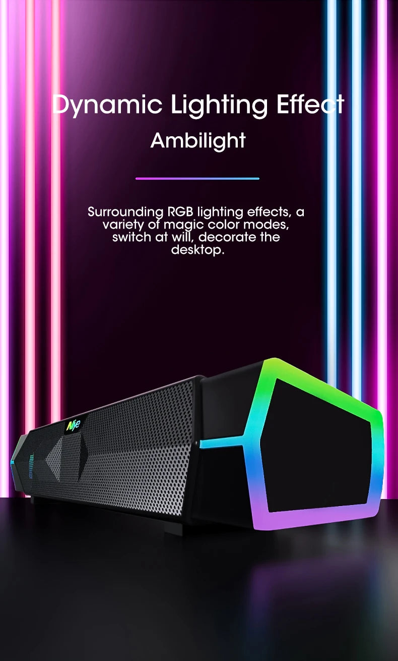 Altoparlanti Per Computer 4D Soundbar Bluetooth 5.3 Surround Con Subwoofer Per PC E Notebook
