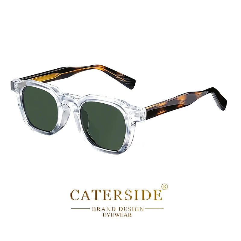 Occhiali Da Sole Retro Punk Quadrati Caterside Unisex Set Da 2 Pezzi Design Personalizzato Regalo Per Festival