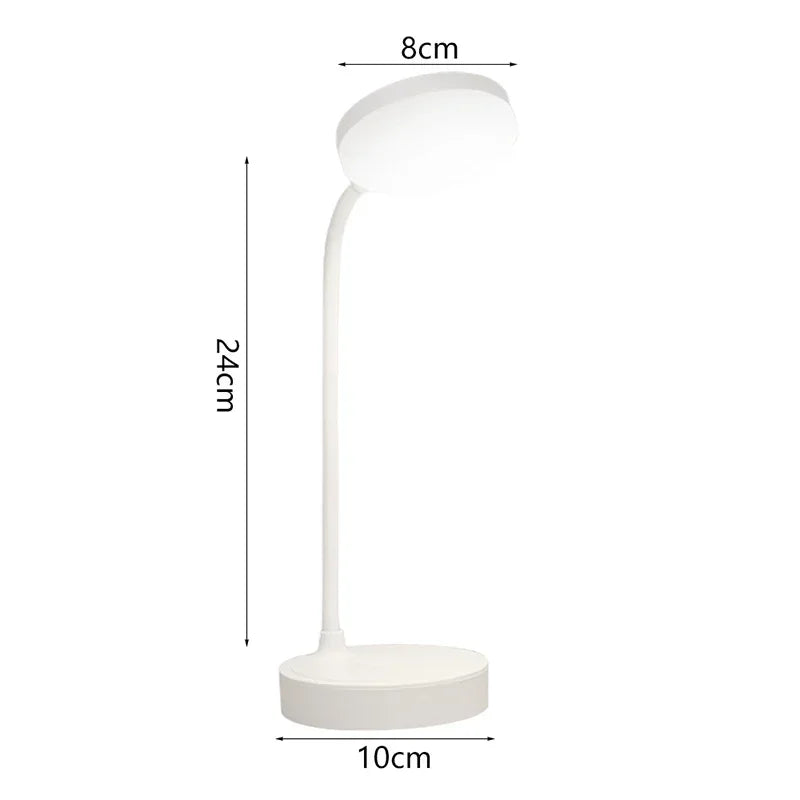 Lampada Da Scrivania LED Flessibile Con Dimmer A Tre Livelli USB Luce Bianca Calda Per Casa Ufficio Studio