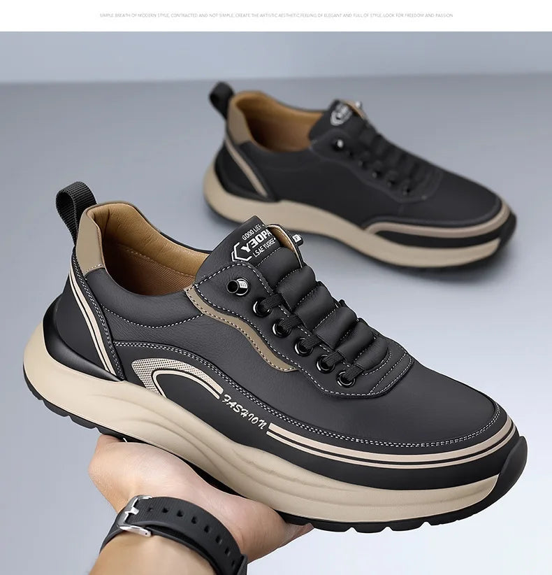 Scarpe Da Uomo Slip On In Pelle Impermeabili Antiscivolo Leggere Traspiranti Mocassini Casual Allingrosso