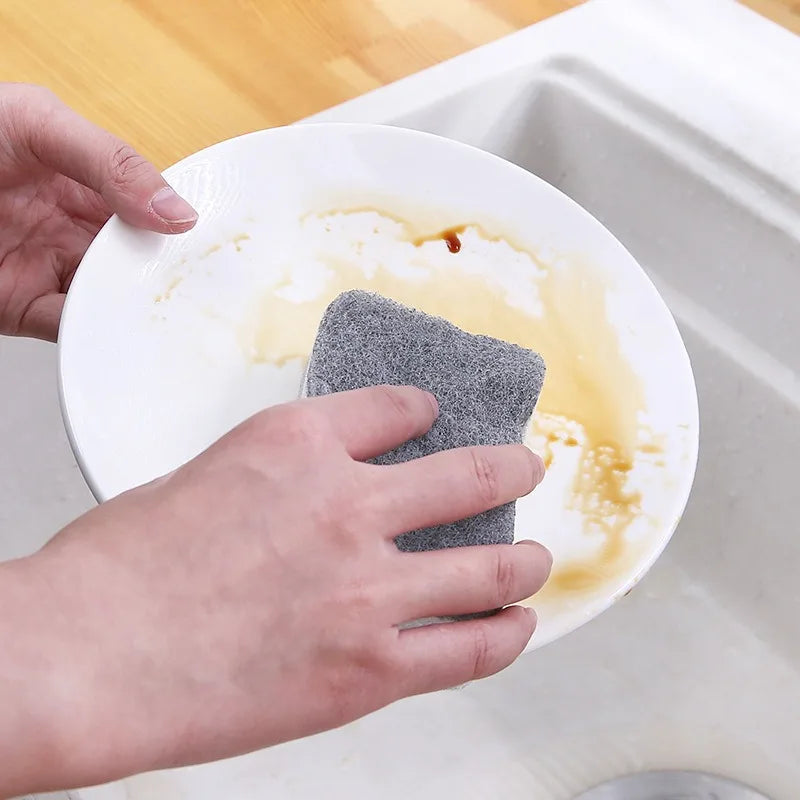 Spugna Doppia Faccia Grigio Abrasivo Resistente Allo Sporco Per Pulizie Professionali In Cucina