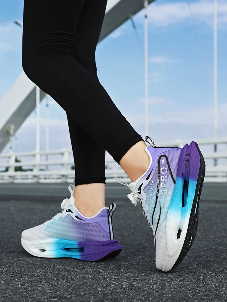 Scarpe Da Corsa Unisex Con Piastra In Carbonio E Cuscino Aria Traspiranti Leggere Sneakers Atletiche Antiscivolo