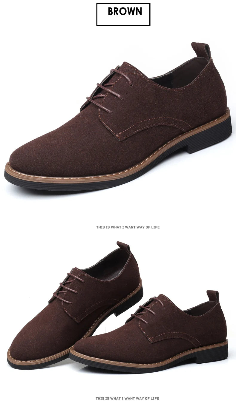 Scarpe Eleganti Da Uomo In Pelle Scamosciata Oxford Mocassini Derby Lusso Casual Classiche