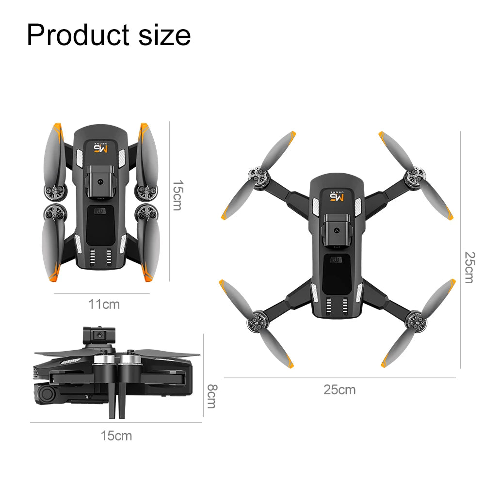 Drone M6 Mini Con Telecamera 4K Schermo Integrato 2 4G WiFi FPV Flusso Ottico Pieghevole Senza Spazzole