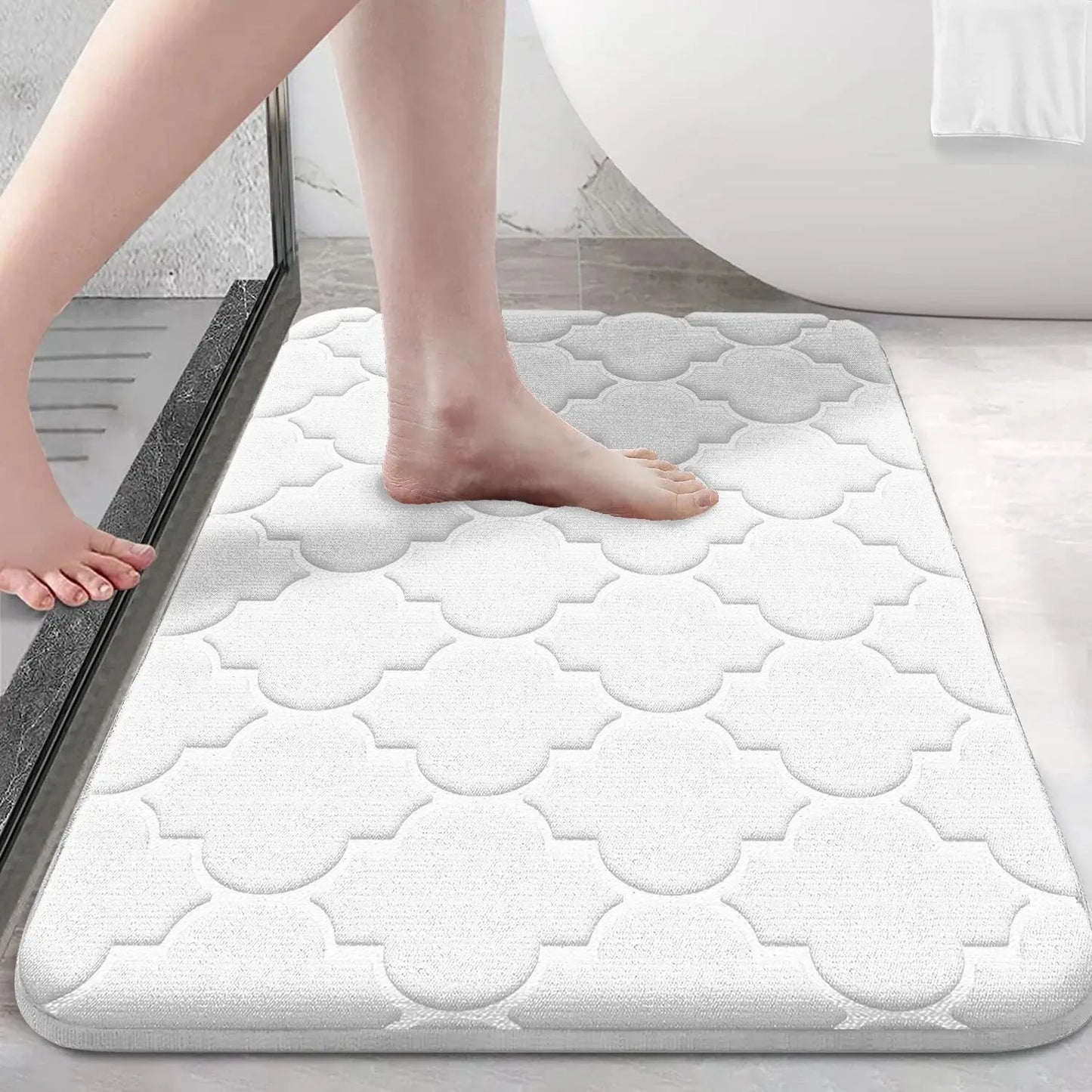 Tappetino Da Bagno Assorbente Antiscivolo In Poliestere Morbido E Drenante Per Casa E Porta Decorativa