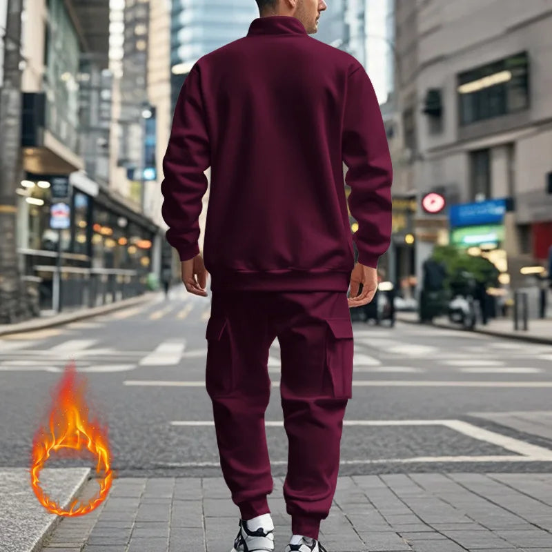 Pantaloni Sportivi Con Cerniera Calda In Velluto Da Uomo Casual Autunno Inverno 2024