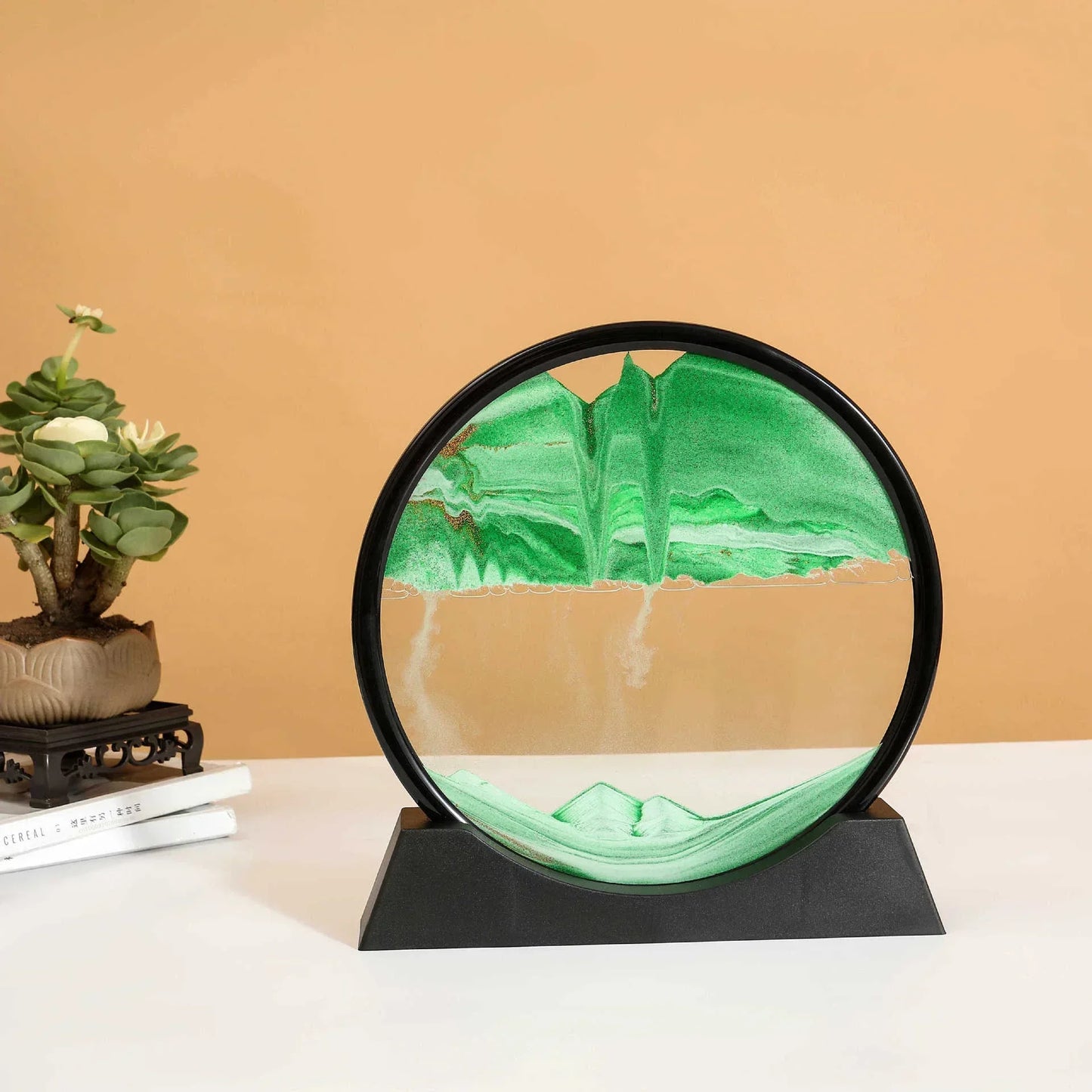Clessidra Liquida 3D Arte Sabbia In Movimento In Vetro Regalo Originale Decorazione Per Casa E Ufficio