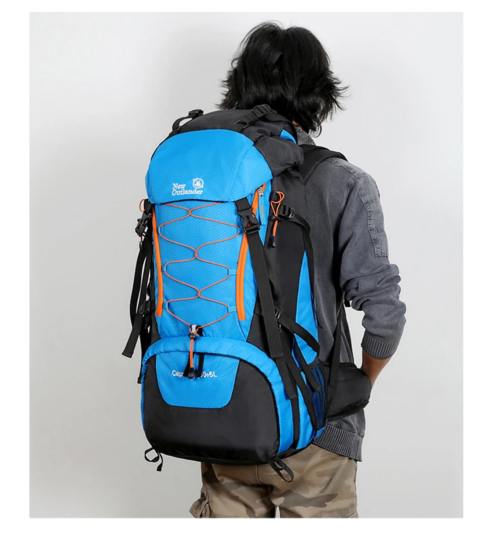 West Tune Zaino Impermeabile Da Arrampicata 65 Litri Borsa Outdoor Grande Capacità Per Trekking e Campeggio