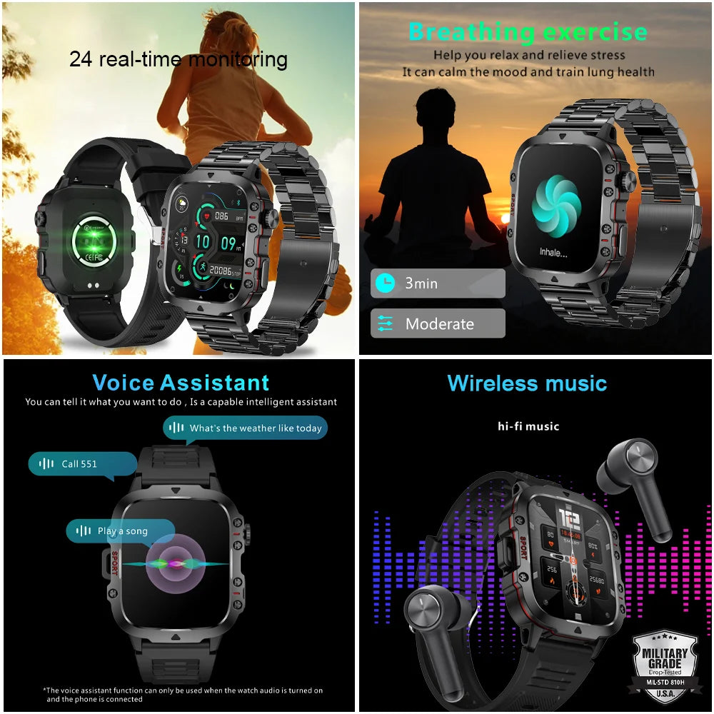 Orologio Fitness Con Schermo Da 1,96 Pollici 3ATM Chiamate Bluetooth Impermeabile Frequenza Cardiaca