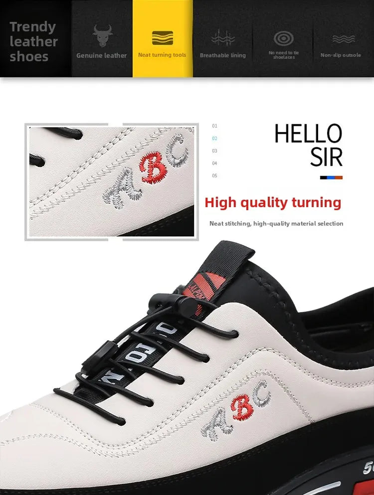 Scarpe Da Uomo Extra Large In Pelle Con Fondo Morbido Primavera Autunno Nuovo Stile 46 47 48 Suola In Gomma Impermeabile