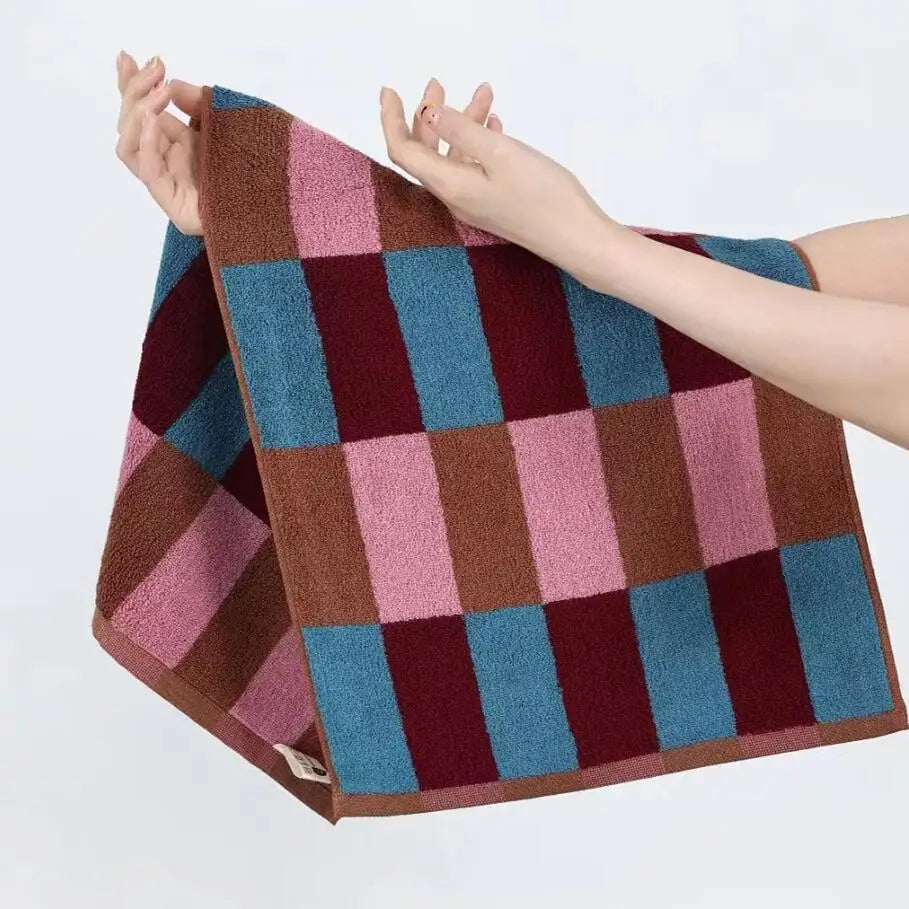Asciugamano In Cotone A Righe Retrò 70x140 Cm Morbido E Assorbente Per Casa Palestra Cucina