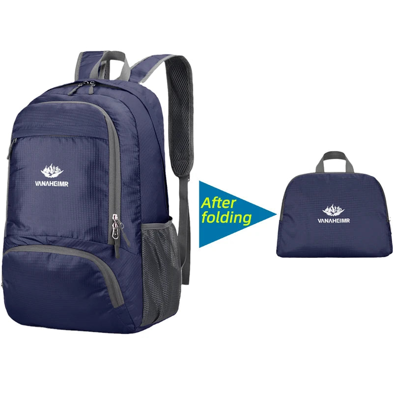 Zaino Pieghevole Da 23 Litri Ultraleggero Esterno Zaino Da Trekking Daypack Capienza Elevata Tessuto Idrorepellente