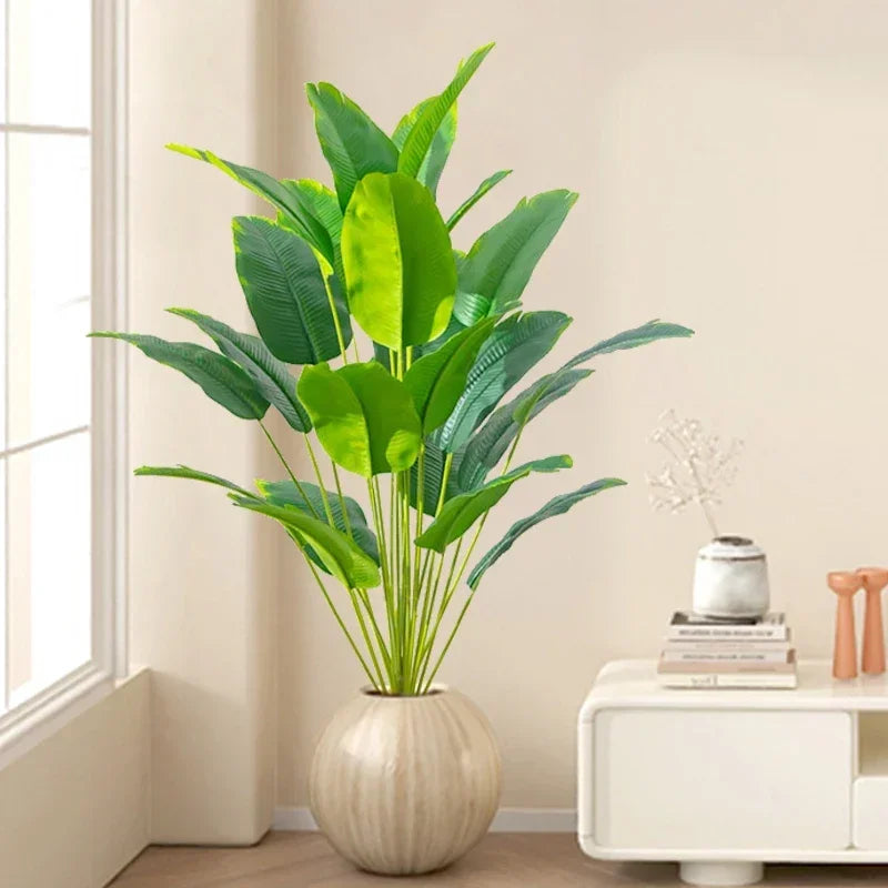 Piante Artificiali Grande Palma Tropicale Banana Foglie Real Touch Monstera Plastica Per Casa Giardino Decorazione