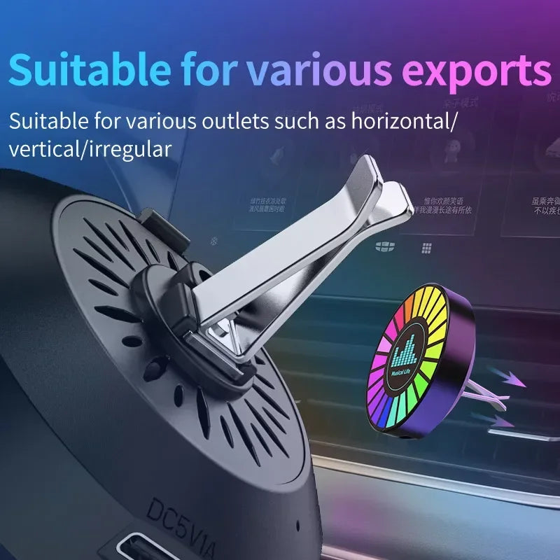 Lampada Magnetica Per Aromaterapia RGB Rotonda Ricaricabile Per Presa D Aria Auto O Stanza