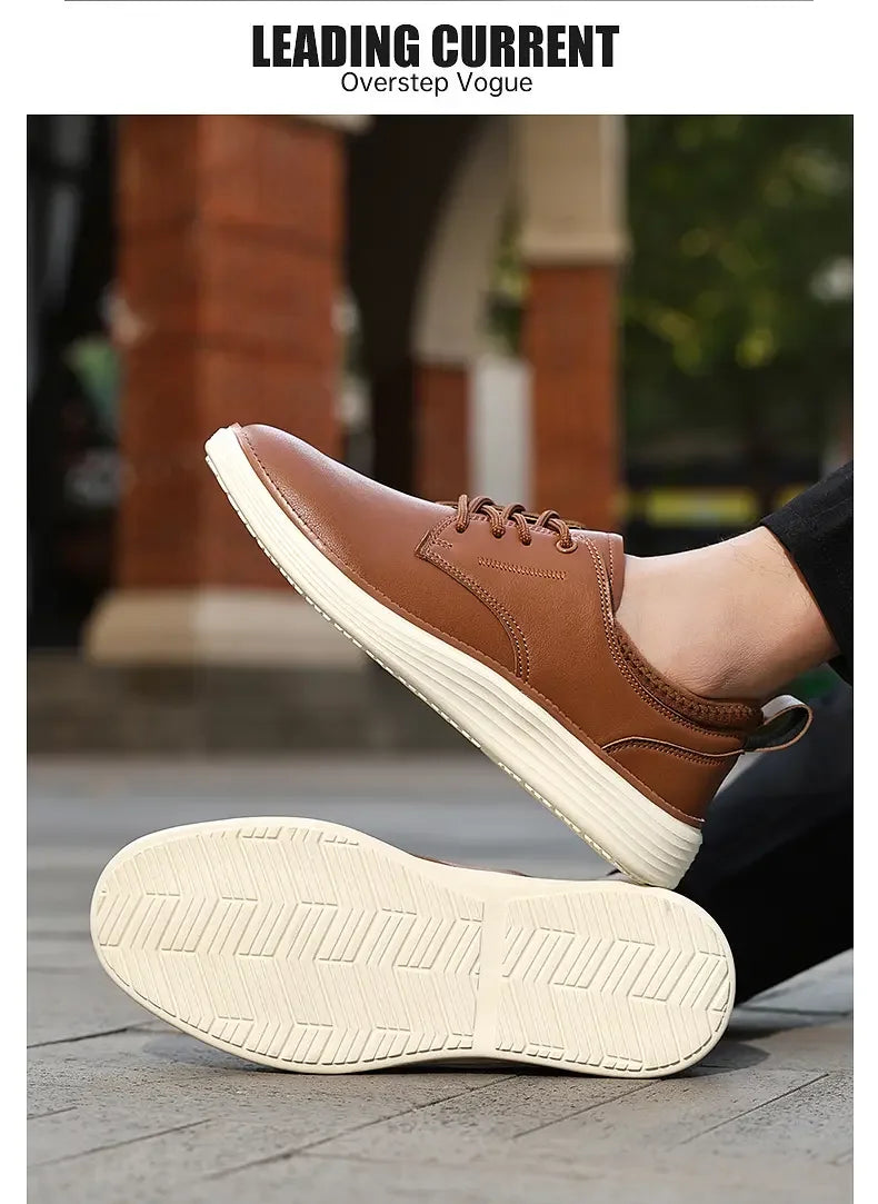 Scarpe Uomo Sportive Casual Alla Moda In Pelle Traspiranti e Comode Marrone Scarpe da Golf e Formali