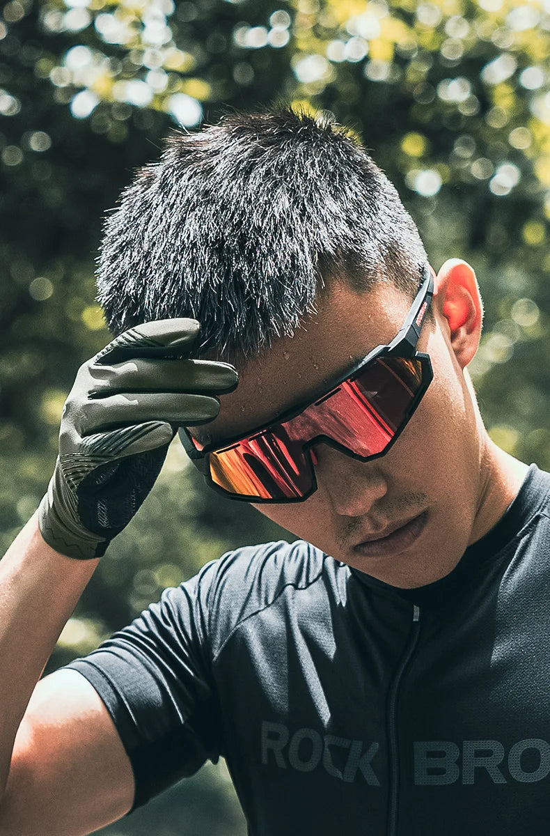 Guanti da Ciclismo RockBros Estivi Traspiranti Antiscivolo Touchscreen per MTB Bici da Strada Corsa Fitness Palestra