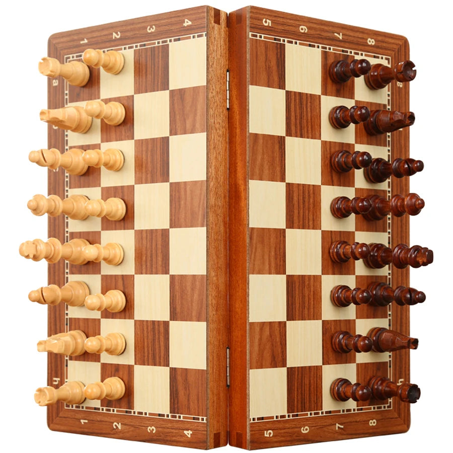 Set Scacchi Lusso In Palissandro Con 2 Regine Extra E Scatola Di Immagazzinaggio Scacchiera Da Torneo Professionale