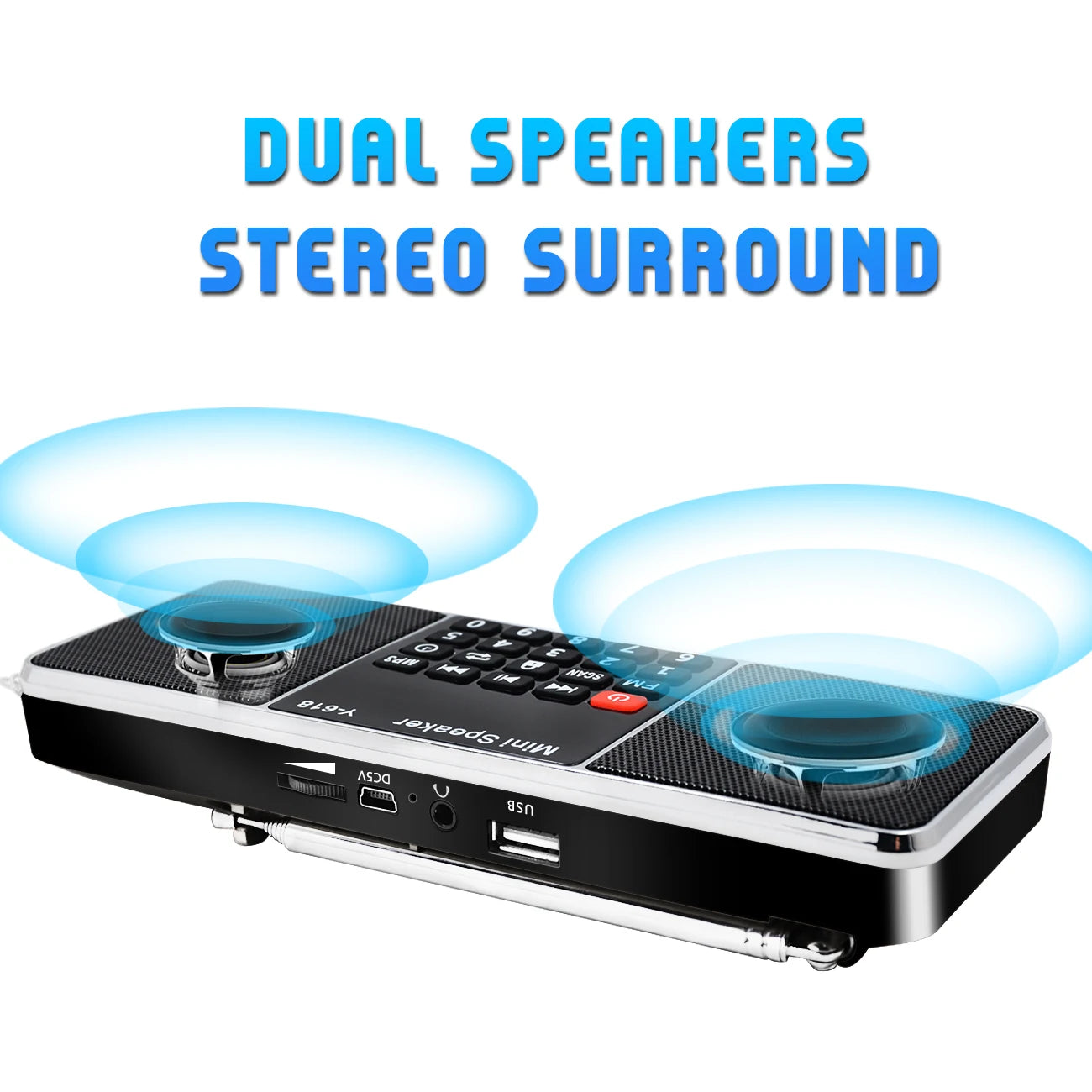 Lefon Ricevitore Radio FM Digitale Portatile Con Altoparlante Lettore MP3 USB Scheda TF Display LED Spegnimento Dell Ora