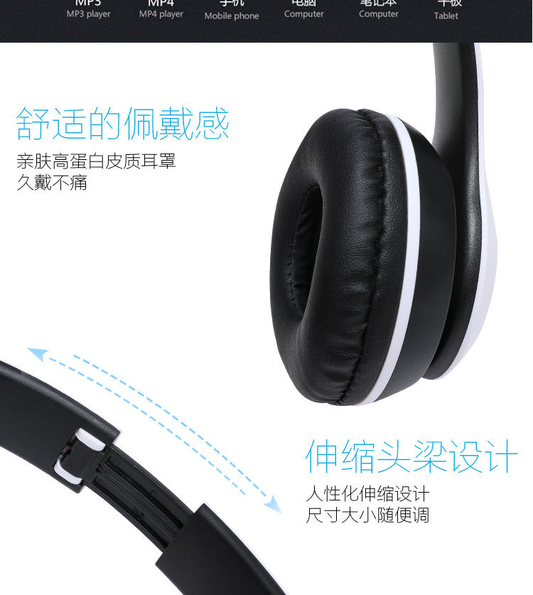 Auricolare Bluetooth P47 5.0 Pieghevole Senza Fili Per Giochi Wireless Compatibile Con iPhone Xiaomi Android