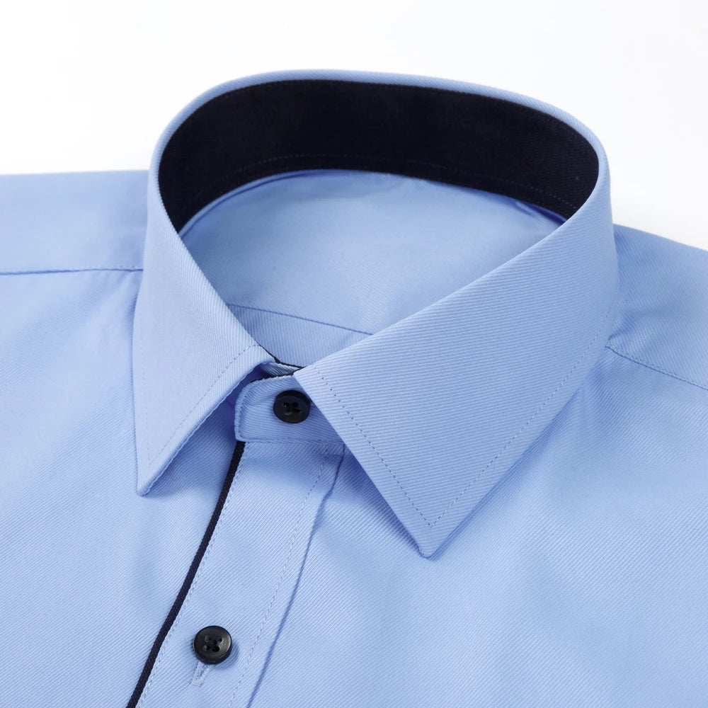 Camicie Da Uomo Eleganti Payel Semi Formale A Maniche Lunghe Con Abbottonatura E Cuciture A Contrasto