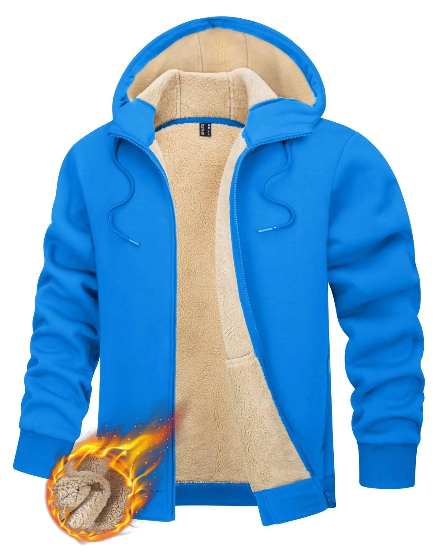 Tacvasen Felpa Con Cappuccio In Pile Sherpa Da Uomo Invernale Antivento Con Zip Capispalla Casual Sportivo