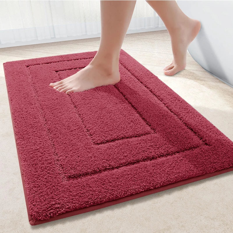 Homaxy Tappetino Da Bagno In Velluto A Doppio Telaio Antiscivolo Per Interni Assorbe Acqua E Trappola Sporco Comodo