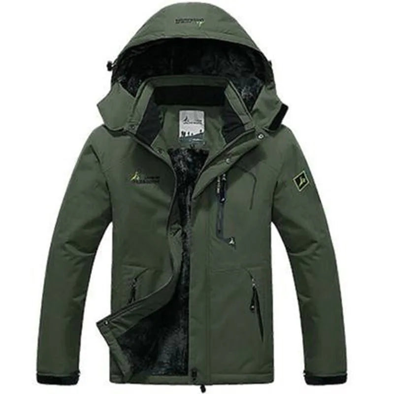 Parka Invernale Da Uomo Antivento Frangivento Plus Con Pelliccia Calda E Spessa Giacche A Vento Militari Senza Cappuccio