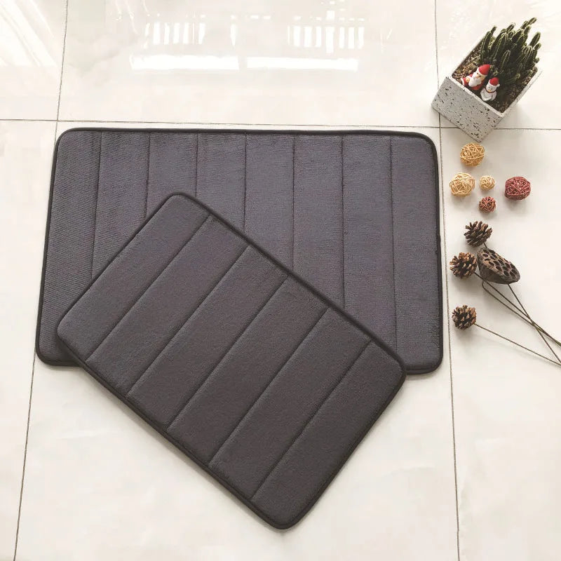Tappetino Antiscivolo Per Bagno Trapuntato In Pile Corallo VIKAMA Assorbente E Resistente Per Ingresso Domestico