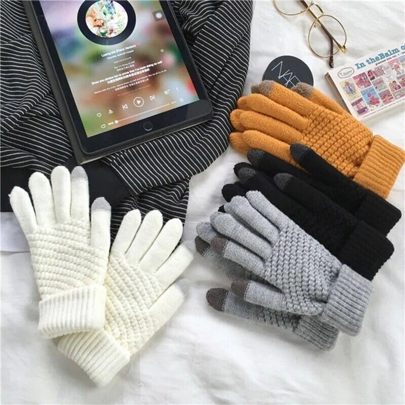 Guanti Invernali Foderati Unisex Compatibili Touch Screen Elastico Ispessito Caldi E Resistenti Al Freddo