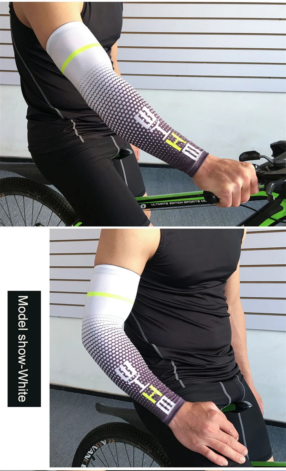 Maniche Braccia Ciclismo Unisex Rinfrescanti Protezione UV Solare Elastiche Per Corsa