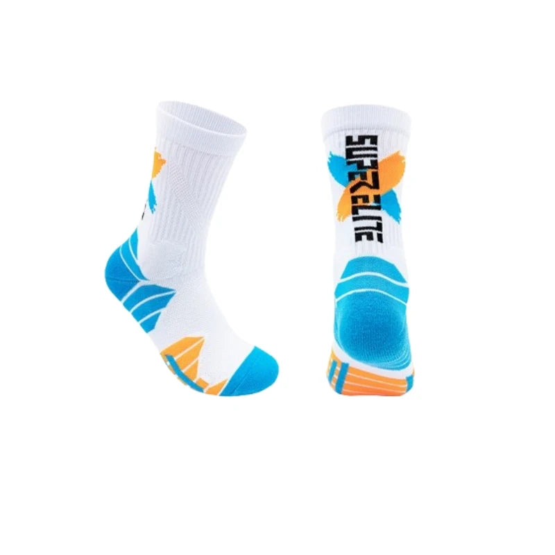 Calzini Sportivi Da Uomo A Tubo Alto Per Ciclismo Corsa Trekking Basket Calcio Cotone Poliestere Nylon ICCLEK