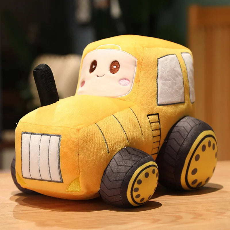 Simulazione Trattore Escavatore Giocattoli Di Peluche Per Auto Kawaii Morbido Cuscino Veicoli Regalo Natale Bambini
